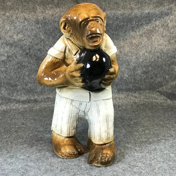 Bowling Monkey Studio Art Pottery Statue - Picture 2 of 7